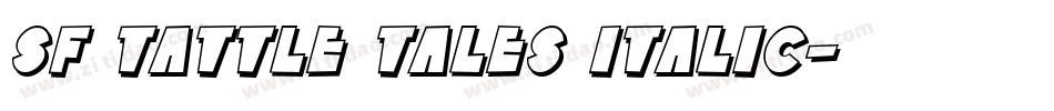 SF Tattle Tales Italic字体转换